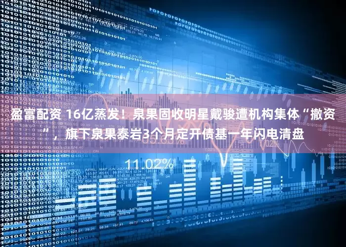 盈富配资 16亿蒸发！泉果固收明星戴骏遭机构集体“撤资”，旗下泉果泰岩3个月定开债基一年闪电清盘