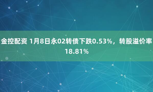 金控配资 1月8日永02转债下跌0.53%，转股溢价率18.81%